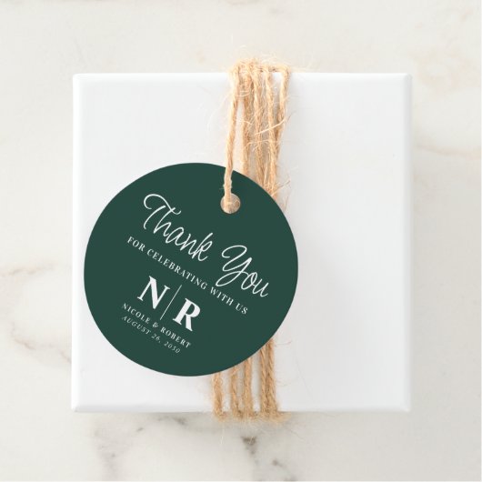 Begrüßungsbeutel oder -körbe für das Hochzeitsmono Geschenkanhänger (Beispiel)