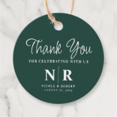 Begrüßungsbeutel oder -körbe für das Hochzeitsmono Geschenkanhänger (Vorderseite)