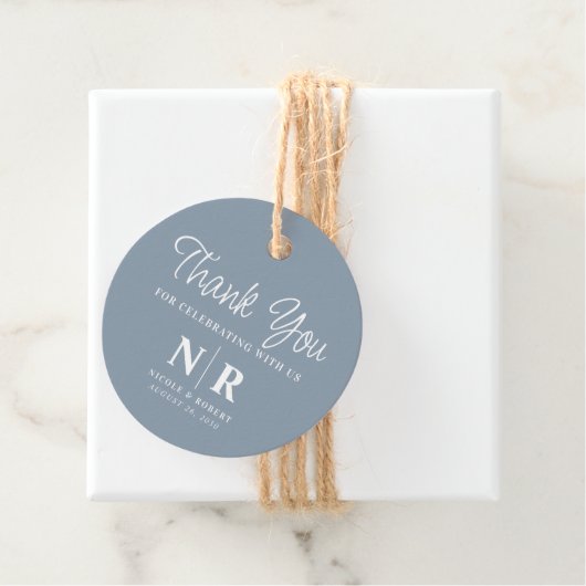 Begrüßungsbeutel oder -körbe für das Hochzeitsmono Geschenkanhänger (Beispiel)