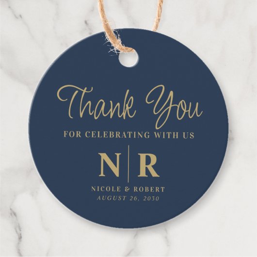 Begrüßungsbeutel oder -körbe für das Hochzeitsmono Geschenkanhänger (Vorderseite)