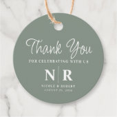 Begrüßungsbeutel oder -körbe für das Hochzeitsmono Geschenkanhänger (Vorderseite)