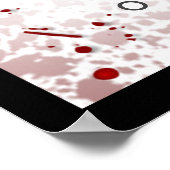 Begrüßungsblut-Spritzer Halloween Poster (Ecke)