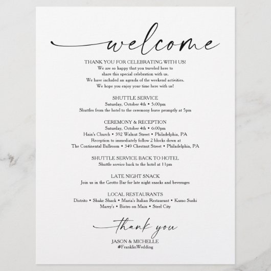 Begrüßungsbrief 8.5 x 11 briefbogen (Vorderseite)