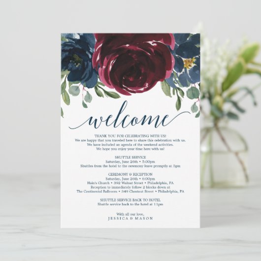 Begrüßungsbrief der Burgunder Marine Programm (Stehend Vorderseite)