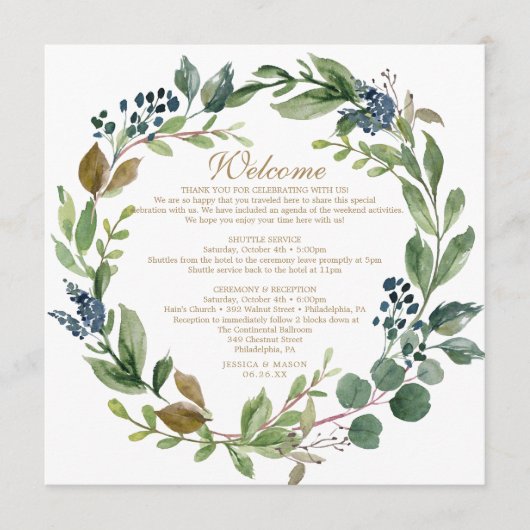 Begrüßungsbrief der Green Navy Programm (Vorderseite)