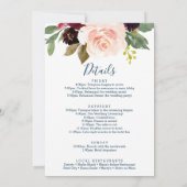 Begrüßungsbrief des Hotel Wedgeary - Burgund Einladung (Rückseite)