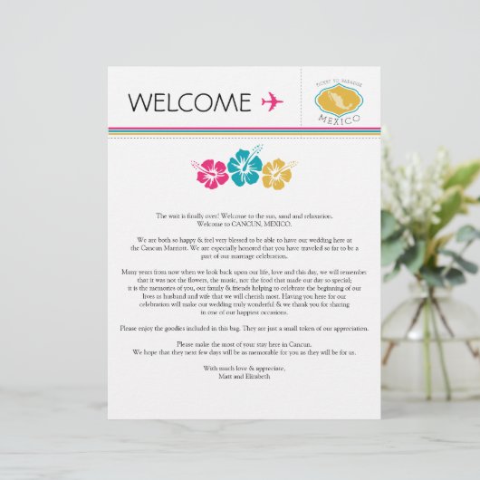 Begrüßungsbrief für Mexiko (Stehend Vorderseite)