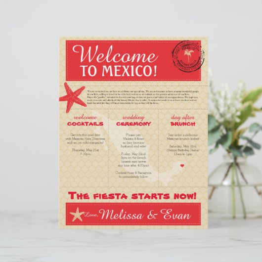 Begrüßungsbrief für Mexiko (Stehend Vorderseite)