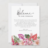 Begrüßungsbrief für tropische Hochzeiten (Vorderseite)