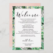 Begrüßungsbrief für tropische Hochzeiten Einladung (Vorne/Hinten)