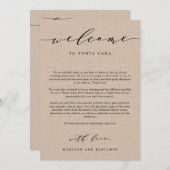 Begrüßungsbrief und Begrüßungstasche Programm (Vorne/Hinten)