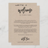 Begrüßungsbrief und Begrüßungstasche Programm (Vorne/Hinten)