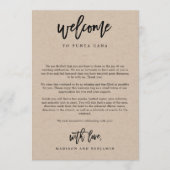 Begrüßungsbrief und Begrüßungstasche Programm (Vorderseite)