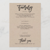 Begrüßungsbrief und Begrüßungstasche Programm (Rückseite)