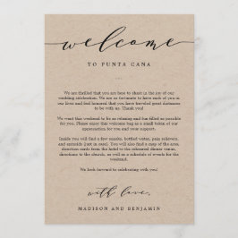 Begrüßungsbrief und Begrüßungstasche Programm