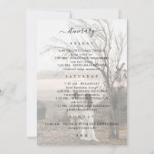 Begrüßungsbrief und Buchungskarte für verblichenes Einladung (Rückseite)