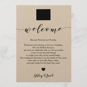 Begrüßungsbrief und Fahrkarte für Wyoming Wedding Programm