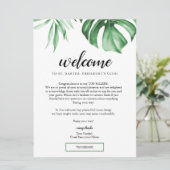 Begrüßungsbrief und Informationsreise für tropisch Einladung (Stehend Vorderseite)