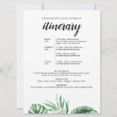 Begrüßungsbrief und Informationsreise für tropisch Einladung (Rückseite)