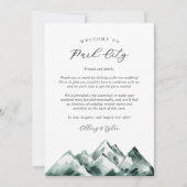 Begrüßungsbrief und Reisekarte (Vorderseite)