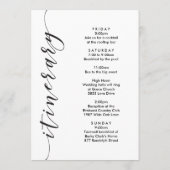 Begrüßungsbrief und Wochenendfahrkarte Programm (Rückseite)