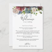 Begrüßungsbrief von Burgund Blumengrün (Vorderseite)