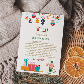 Begrüßungsbrief von Weihnachtself Einladung