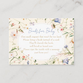 Begrüßungsbücher für kleine Wildblumen zur Babyver Begleitkarte