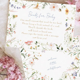 Begrüßungsbücher für kleine Wildblumen zur Babyver Begleitkarte
