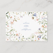 Begrüßungsbücher für kleine Wildblumen zur Babyver Begleitkarte (Rückseite)