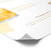 Begrüßungscocktails auf der Speisekarte der Hochze Poster (Ecke)