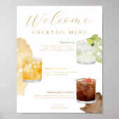 Begrüßungscocktails auf der Speisekarte der Hochze Poster (Vorne)