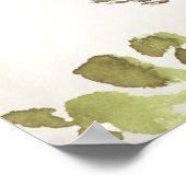 Begrüßungsdatum der orangefarbenen Blumenbezeichnu Poster (Ecke)