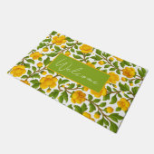 Begrüßungsdesign der gelben Blume Fußmatte (Schrägansicht)