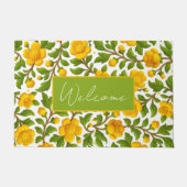 Begrüßungsdesign der gelben Blume Fußmatte (Vorderseite)