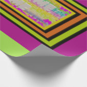 Begrüßungsdesign lila-grün-rot an der Grenze zur Z Geschenkpapier (Ecke)