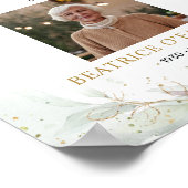 Begrüßungsdienst für das Foto "Aquarellblumen" Poster (Ecke)