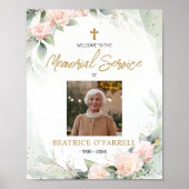 Begrüßungsdienst für das Foto "Aquarellblumen" Poster (Vorne)