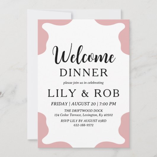 Begrüßungsdinner Einladung (Vorderseite)