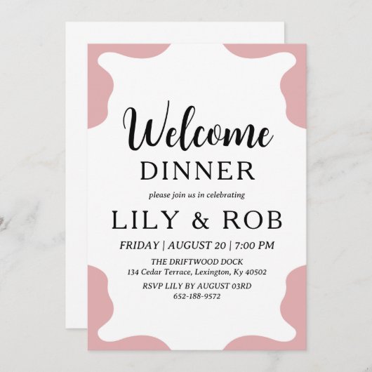 Begrüßungsdinner Einladung (Vorne/Hinten)