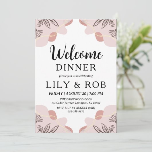 Begrüßungsdinner Einladung (Stehend Vorderseite)