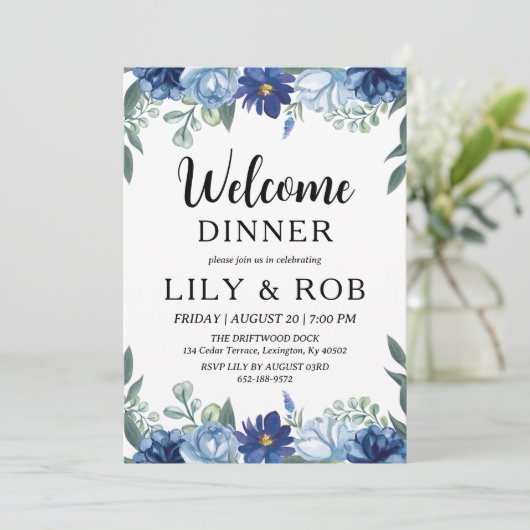 Begrüßungsdinner Einladung (Stehend Vorderseite)