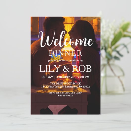 Begrüßungsdinner Einladung (Stehend Vorderseite)