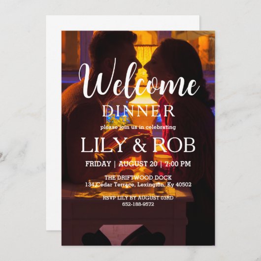 Begrüßungsdinner Einladung (Vorne/Hinten)