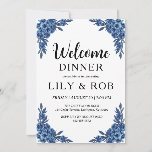 Begrüßungsdinner Einladung (Vorderseite)