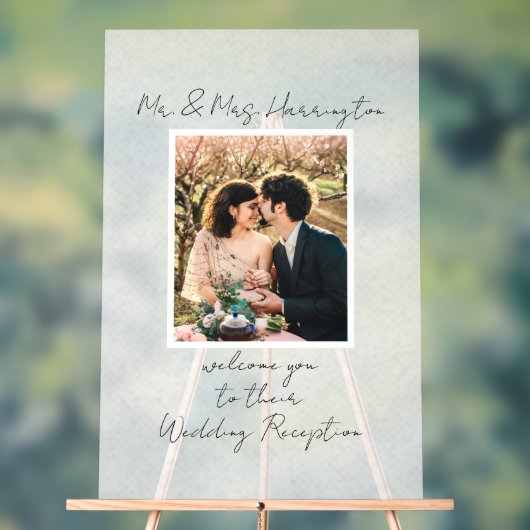 Begrüßungsempfang Begrüßung Foto Acrylschild (Neutral)