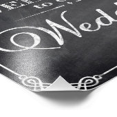 Begrüßungsempfang für Hochzeitsschilder Fotodruck (Ecke)