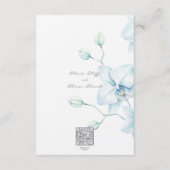 Begrüßungsempfang für Soft Blue Orchid Begleitkarte (Rückseite)