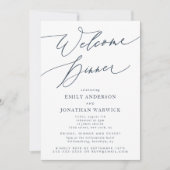 Begrüßungsessen bei White Navy Blue Einladung (Vorderseite)