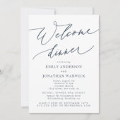 Begrüßungsessen bei White Navy Blue Einladung (Vorderseite)